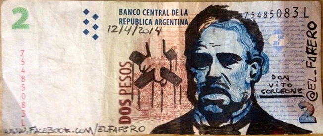 Papel-moeda muito artístico e irónico