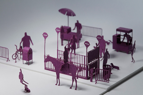 O metro de NY à escala 1/1000 em papel